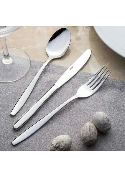 Sahra Kaşık Çatal Takımı - 84 Parça Kaşık Çatal Takımı Seti 12 Kişilik