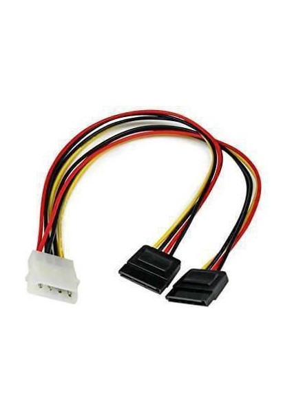 Sata Molex 2x Sata Power Molex Sata Power Güç Kablosu 4 Pin 15PIN Molex