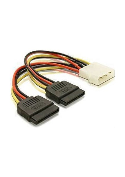 Sata Molex 2x Sata Power Molex Sata Power Güç Kablosu 4 Pin 15PIN Molex