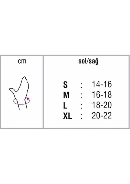 4521 Başparmak Destekli El Bilek Ateli Medium / Sol