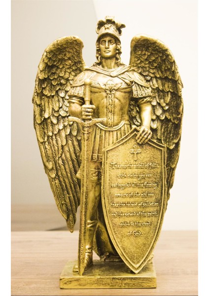 Antioch Artdesign St. Michael Biblo 34 cm Baş Melek Koruyucu Aziz Heykeli Ev Dekor