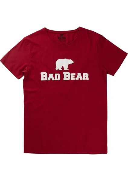 Bad Bear Bisiklet Yaka Kırmızı Erkek T-Shirt