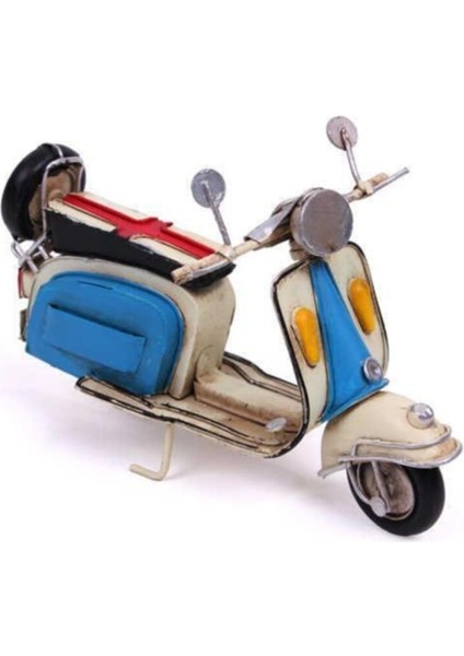 Dekoratif Metal Scooter Vintage Dekoratif Ev Ofis Armağanlik