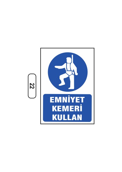 Emniyet Kemeri Kullan Uyarı Ikaz Levhası