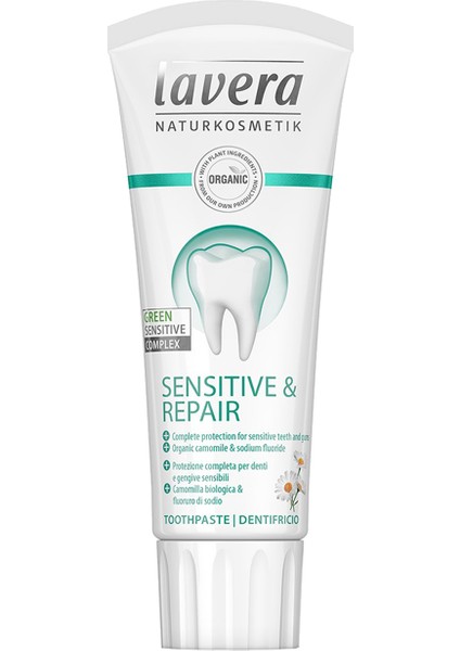 Vegan & %100 Doğal Diş Macunu Hassas ve Onarıcı 75 ml
