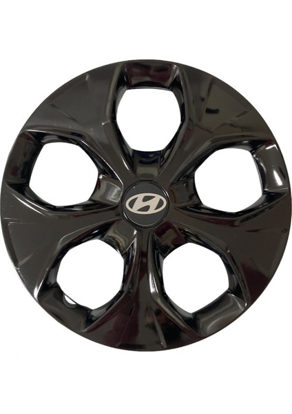 Hyundai Accent Era 15'' Inç Piano Black 4'lü Set Jant Kapağı Çelik Jant Görünümlü