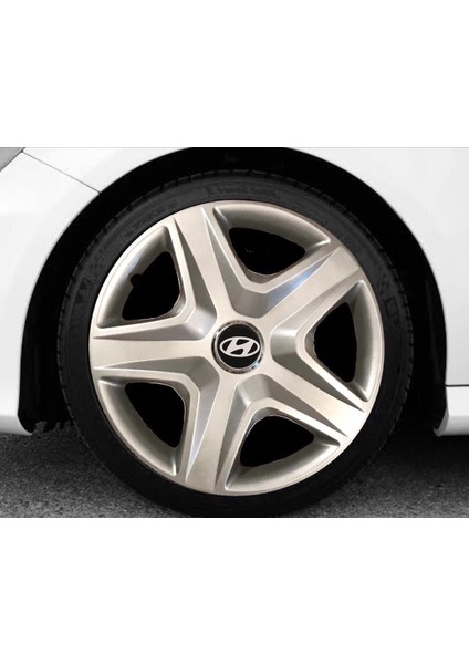 Hyundai I20 Troy 15'' Inç Gri 4'lü Set Jant Kapağı Çelik Jant Görünümlü
