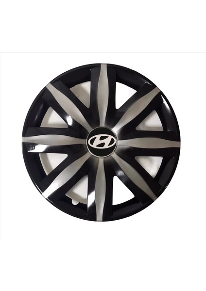 Hyundai Getz 14'' Inç Gri - Siyah 4'lü Set Jant Kapağı Çelik Jant Görünümlü