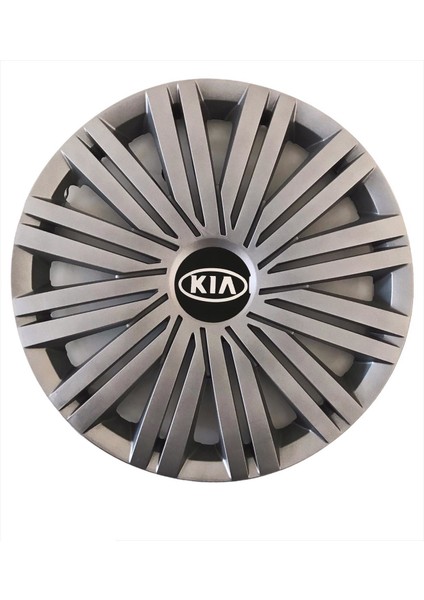 Kia I20 Troy 15'' Inç Gri 4'lü Set Jant Kapağı Çelik Jant Görünümlü