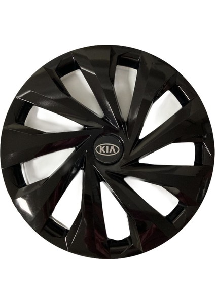 Kia Opirus 15'' Inç Piano Black Siyah 4'lü Set Jant Kapağı Çelik Jant Görünümlü