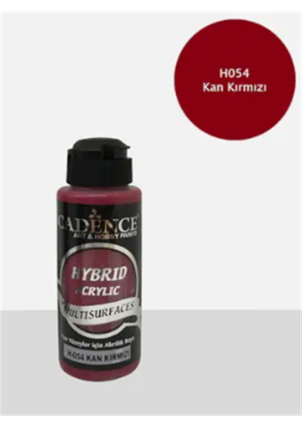 Hybrid Multisurface Akrilik Boya 120 Ml. H-054 Kan Kırmızı