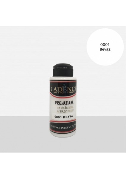 Premium Akrilik Boya 0001 Beyaz 120ML