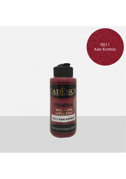 Premium Akrilik Boya 0011 Kan Kırmızı 120ML