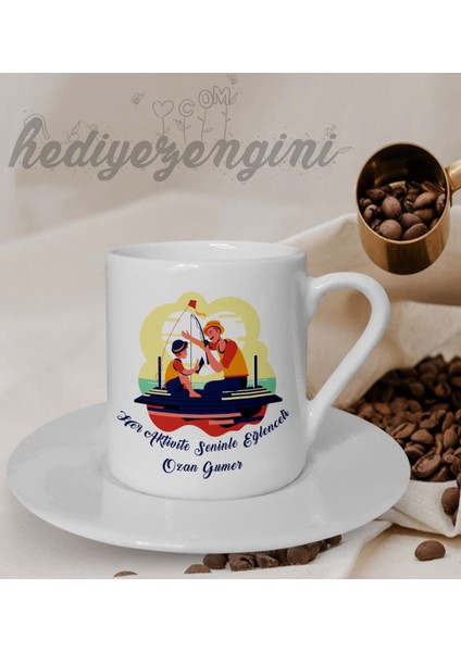 Kişiye Özel Her Aktivite Seninle Eğlenceli Temalı Beyaz Kahve Fincanı