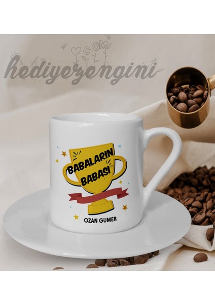 Kişiye Özel Babaların Babası Temalı Beyaz Kahve Fincanı