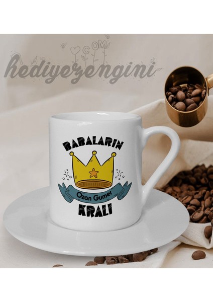 Kişiye Özel Babaların Kralı Temalı Beyaz Kahve Fincanı