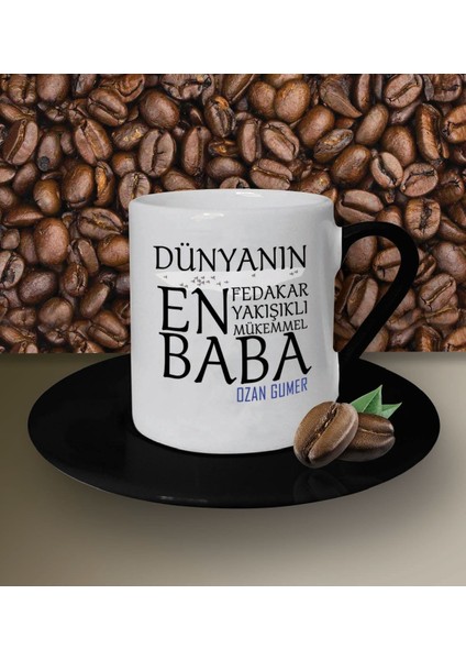 Kişiye Özel Dünyanın En En En Babası Temalı Beyaz Kahve Fincanı