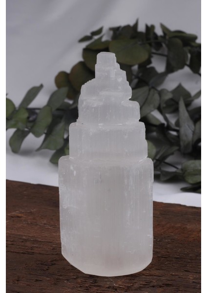 Selenit Taşı Doğal Taş Kule ( 10 cm ) - KT0445