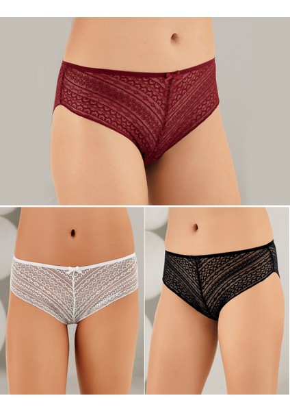 6 Lı Paket Dantelli Kadın Külot MB3086