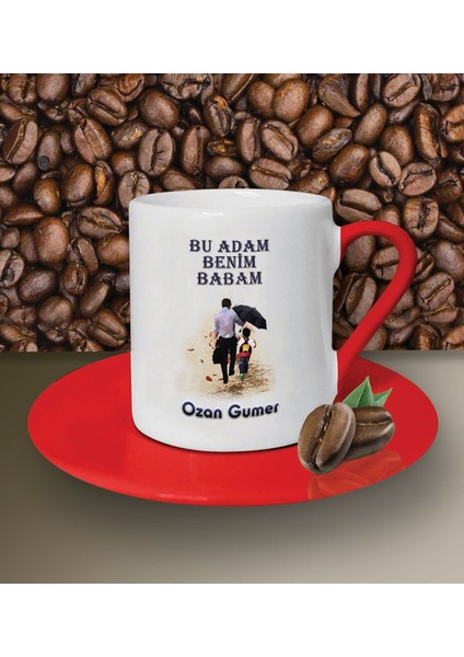 Kişiye Özel Bu Adam Benim Babam Tasarımlı Beyaz Kahve Fincanı