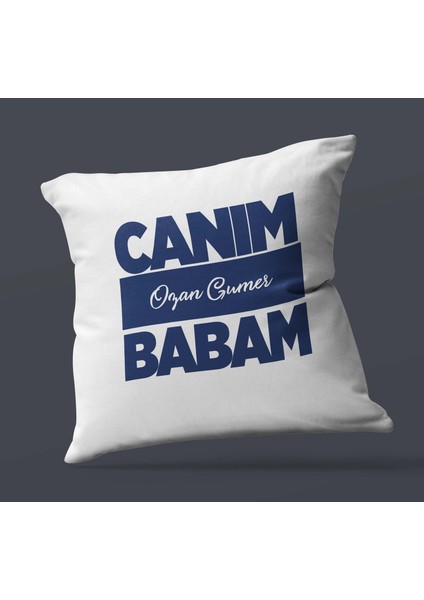 Kişiye Özel Canım Babam 6 Tasarımlı Saten Kare Yastık