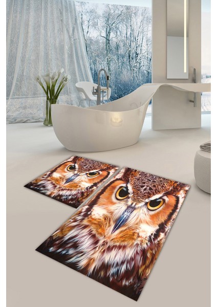 Yıkanabilir Kaymaz Dot Taban 2'li Banyo Paspası ( 50CM x 60CM - 60CM x 100CM) MNP1060