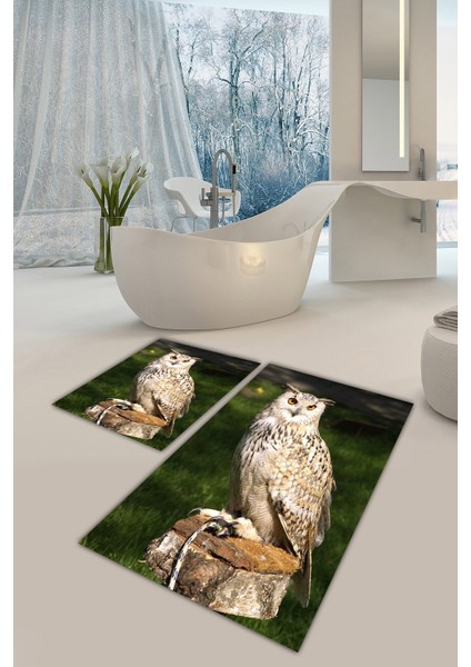 Yıkanabilir Kaymaz Dot Taban 2'li Banyo Paspası ( 50CM x 60CM - 60CM x 100CM) MNP1072