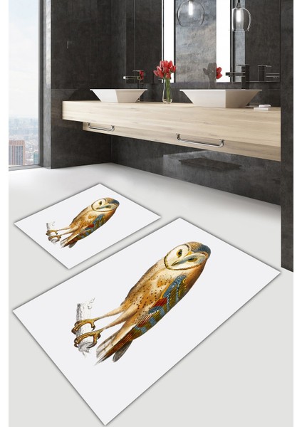 Yıkanabilir Kaymaz Dot Taban 2'li Banyo Paspası ( 50CM x 60CM - 60CM x 100CM) MNP1124