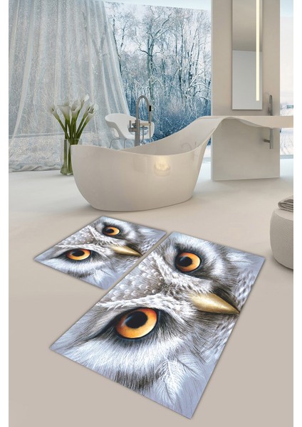 Yıkanabilir Kaymaz Dot Taban 2'li Banyo Paspası ( 50CM x 60CM - 60CM x 100CM) MNP1059