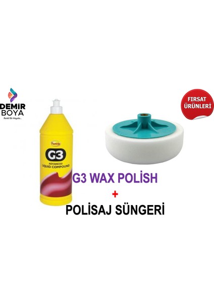 G3 Çizik Giderici Sıvı Pasta 1 Litre + Pasta Süngeri