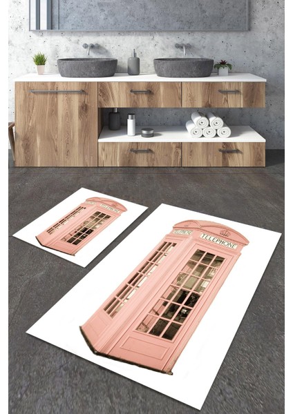 Yıkanabilir Kaymaz Dot Taban 2'li Banyo Paspası ( 50CM x 60CM - 60CM x 100CM) MNP1171