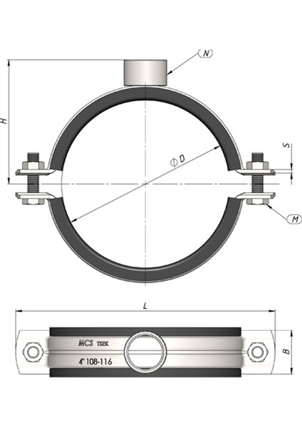 Zımpex 2 ½” 75-84 mm Ağır Yük Somunlu Kelepçe (20 Adet)