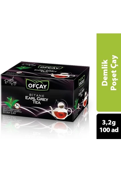 Bitane Earl Grey Tea Demlik Poşet Çay 100'lü (3,2 gr )