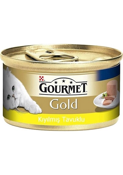 Kıyılmış Tavuklu Konserve Yetişkin Kedi Maması 24 x 85 gr