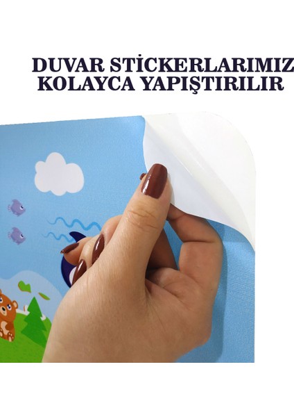 Eğitici - Öğretici Dünya ve Türkiye Haritası Çocuk Odası Duvar Sticker I 3883