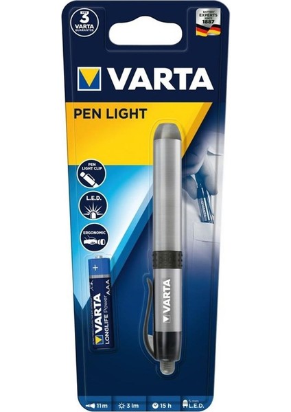 16611 LED Pen Light 1AAA 5ADET ( Kalem Fener )