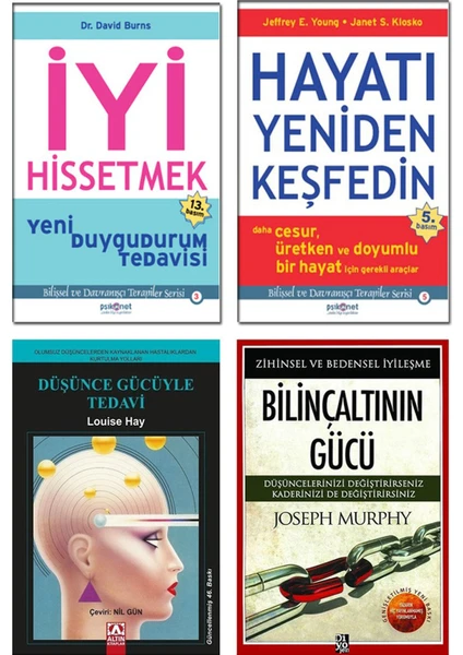 İyi Hissetmek - Hayatı Yeniden Keşfedin - Düşünce Gücüyle Tedavi - Bilinçaltının Gücü - 4 Kitap Set