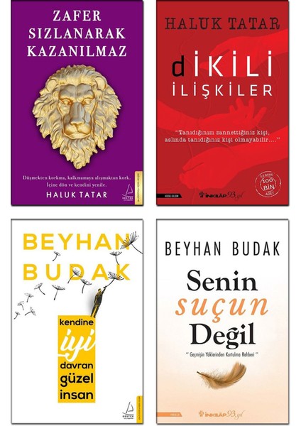 Zafer Sızlanarak Kazanılmaz - Dikili İlişkiler - Senin Suçun Değil - Kendine Iyi Davran Güzel İnsan - 4 Kitap