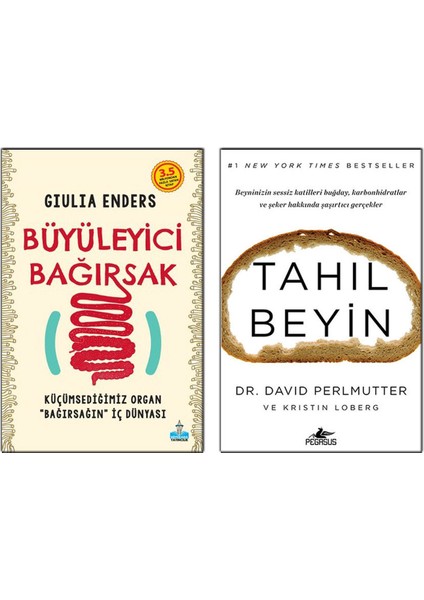 Tahıl Beyin / David Perlmutter + Büyüleyici Bağırsak / Giulia Enders - 2 Kitap Set