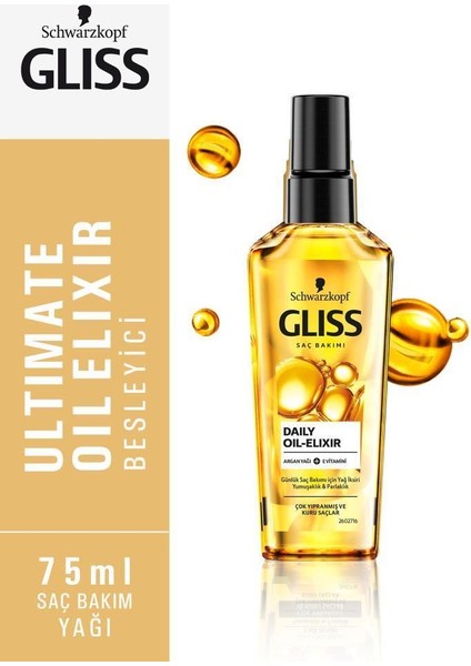 Color Perfector Renk Koruyucu Şampuan 500 Ml+Gliss Ultimate Oil Elixir Yağ İksiri 75Ml