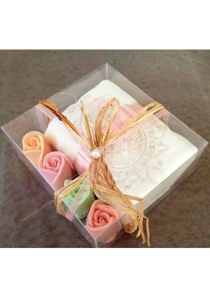 Şeffaf Asetat Kutu 10 Adet 8X8X3 cm