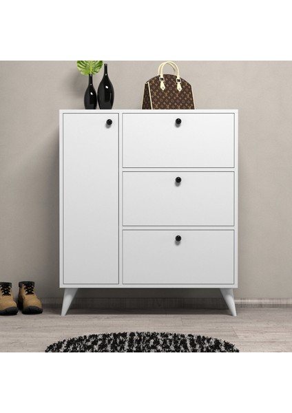Bella 1800 Ayakkabılık 6 Raflı 4 Kapaklı Beyaz fiyatları