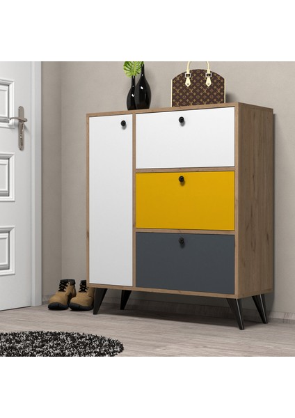 Bella 1804 Ayakkabılık 6 Raflı 4 Kapaklı COLORFUL9625388000073