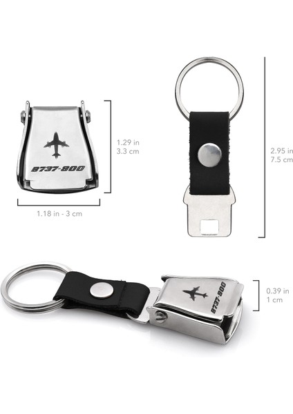 Boeing 737 Uçak Modelli Emniyet Kemeri Şişe Açacağı Özelliği Deri Havacılık Anahtarlık fırsatları