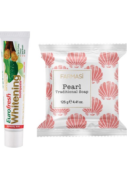1 Adet Farmasi Inci Sabunu 125 gr 1 Adet Eurofresh Aloe Veralı Misvaklı Diş Macunu 112 gr