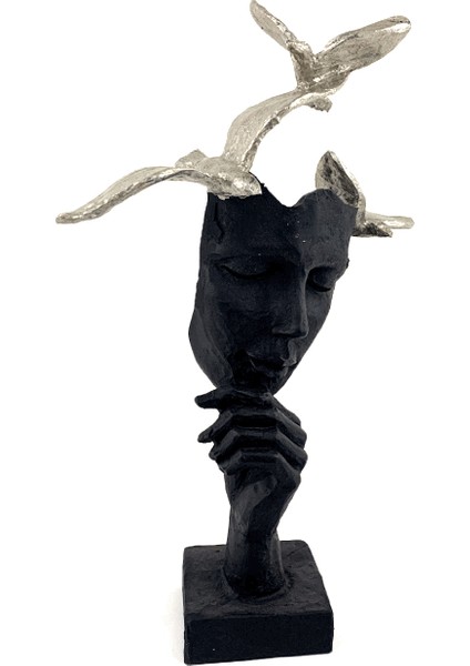 Kuşlu Mask Gümüş-Mk105-3