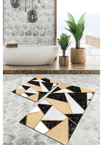 Banyo Paspası, Klozet Takımı, Yıkanabilir Halı, Kaymaz Taban Halı, Halı