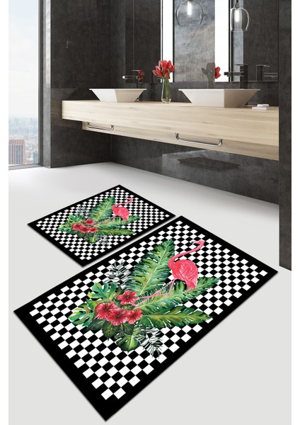 Banyo Paspası, Klozet Takımı, Yıkanabilir Halı, Kaymaz Taban Halı, Halı