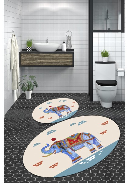 Banyo Paspası, Klozet Takımı, Yıkanabilir Halı, Kaymaz Taban Halı, Halı