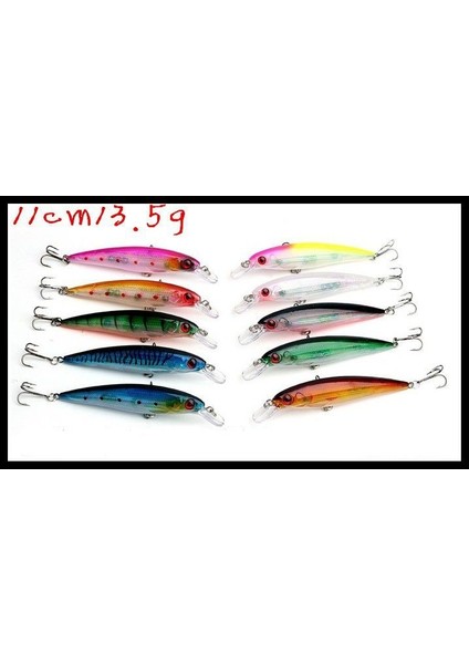11CM 13,5gr Çift Karbon Çelik Kancalı Yem